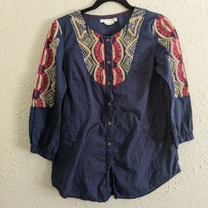 Anthropologie Hei Hei Embroidered Top